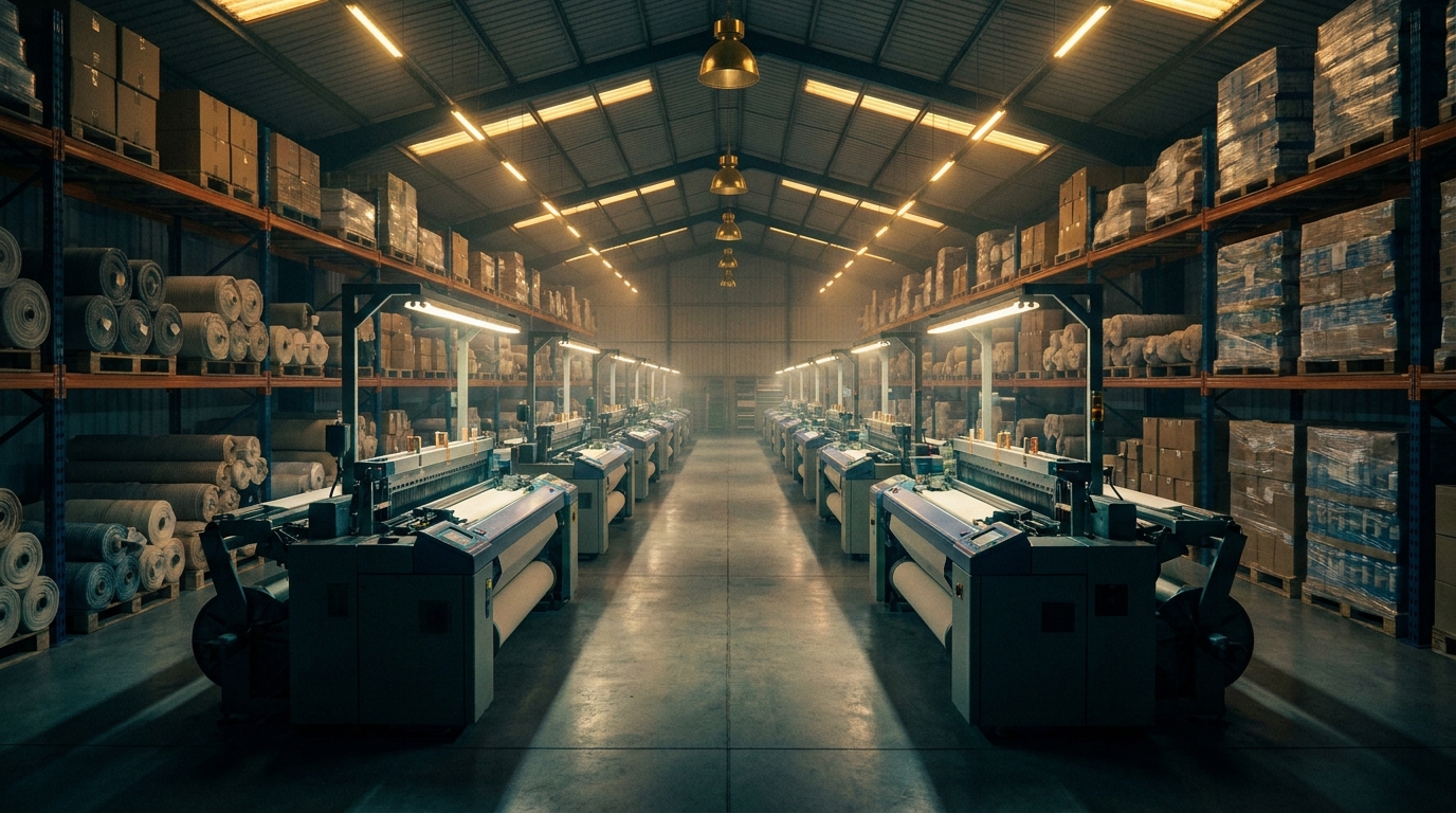 Modern Chinese textile and goods manufacturing facility